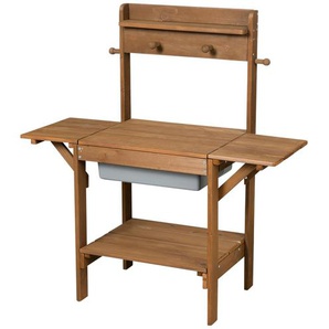 Roba Outdoor Matschküche Midi   ¦ holzfarben ¦ Maße (cm): B: 82 H: 88,5 T: 35.0