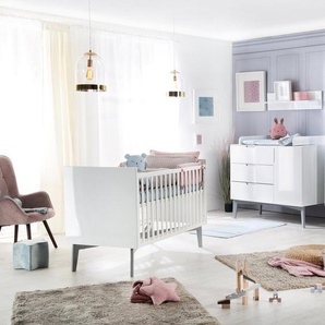 roba® Babymöbel-Set Retro 2, (Spar-Set, 2-St., Kinderbett, Wickelkommode), mit Kinderbett & Wickelkommode, Made in Europe