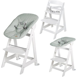 roba® Hochstuhl Treppenhochstuhl 2-in-1 Set Style, Born Up, mit Neugeborenen-Aufsatz