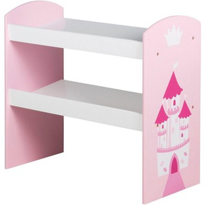 roba® Kinderregal Krone, rosa/pink, inklusive 5 Stoffboxen in 2 Größen