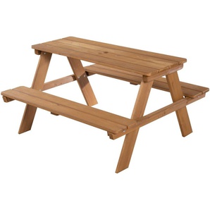 roba® Kindersitzgruppe Picknick for 4 Outdoor Deluxe, Teakholz-Optik, mit abgerundeten Ecken