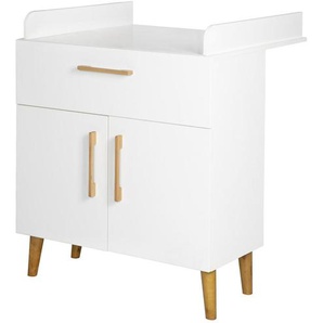 Roba Wickelkommode roba Mick, Weiß, Holz, 1 Fächer, 1 Schubladen, 90.5x103.5x77 cm, Babymöbel, Wickelkommoden & Zubehör, Wickelkommoden