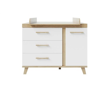 Roba Wickelkommode - weiß - Materialmix - 117,5 cm - 103 cm | Möbel Kraft
