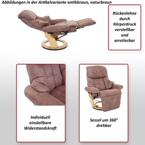 Robas Lund MCA Relaxsessel Calgary 2, Fernsehsessel Sessel, Stoff/Textil 150kg belastbar ~ Variantenangebot 59219