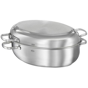 Rösle Bräter Elegance, Edelstahl, Metall, 8 L, oval, 31x42.5x21 cm, backofengeeignet, Kochen, Töpfe, Bräter