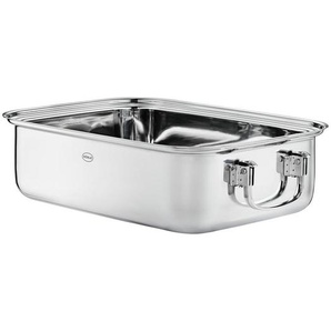 Rösle Bratform Elegance, Edelstahl, Metall, 8 L, rechteckig, 28.3x10.8x40.3 cm, backofengeeignet, Kochen, Töpfe, Bräter