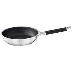 Rösle Bratpfanne Silence Pro, Edelstahl, Schwarz, Metall, 1,4 L, rund, geschmacksneutral, antihaftbeschichtet, breiter Schüttrand, Kochen, Pfannen,