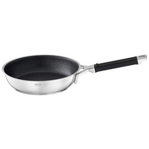Rösle Bratpfanne Silence Pro, Schwarz, Edelstahl, Metall, 1,4 L, rund, breiter Schüttrand, antihaftbeschichtet, geschmacksneutral, Kochen, Pfannen,