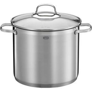 Rösle Kochtopf Elegance, Edelstahl, Metall, 13 L, Messskala, backofengeeignet, hitzebeständige Griffe,backofengeeignet, Kochen, Töpfe, Kochtöpfe