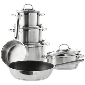 Rösle Kochtopfset, Edelstahl, Metall, 6-teilig, 16 cm,20 cm,16 cm, 2,8 L,1 L, 37x25.6x61.2 cm, Kochen, Töpfe, Topfsets