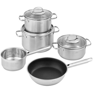 Rösle Kochtopfset Elegance, Edelstahl, Metall, 5-teilig, 20 cm,24 cm,16 cm, 33.5x23x57 cm, backofengeeignet, Kochen, Töpfe, Topfsets
