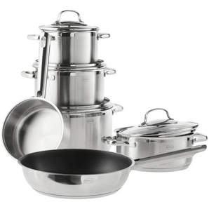 Rösle Kochtopfset Elegance, Edelstahl, Metall, 6-teilig, 16 cm,20 cm,16 cm, 2,8 L,1 L, 37x25.6x61.2 cm, Kochen, Töpfe, Topfsets