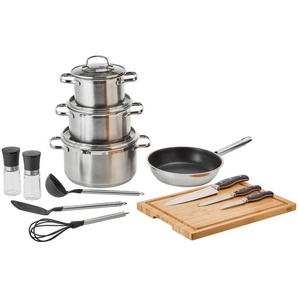 Rösle Kochtopfset Gourmet-Set Elegance, Metall, 13-teilig, 16 cm,20 cm, 37.8x29x59 cm, Kochen, Töpfe, Topfsets