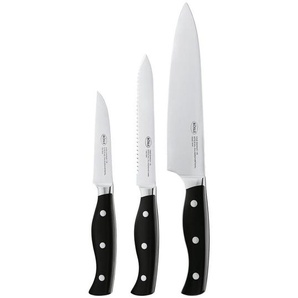 Rösle Messerset Pura, Metall, 3-teilig, 16x38x2.5 cm, ergonomischer Griff, Kochen, Küchenmesser, Messersets