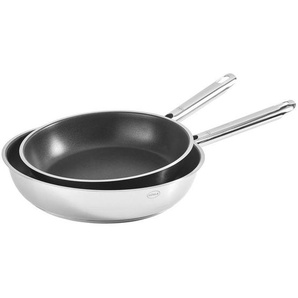 Rösle Pfannenset Elegance, Edelstahl, Metall, 2-teilig, rund, backofengeeignet, Kochen, Pfannen, Pfannensets