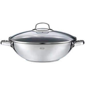 Rösle WOK Elegance, Edelstahl, Metall, nicht angegeben L, backofengeeignet, antihaftbeschichtet, Deckel hitzebeständig, Kochen, Pfannen, Woks