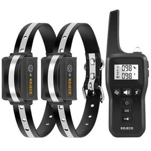 Rojeco 1000m Dog Training Collar Set  2 Collars PD529 Black