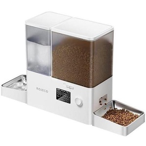 Rojeco 2in1 Pet Water Fountain 35 L  Feeder 5 L  White