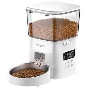 Rojeco 2L Automatic Pet Feeder Button Version White