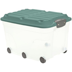 Rollbox mit Deckel  Aufbewahrungsbox - grün - Kunststoff - 40 cm - 37 cm | Möbel Kraft