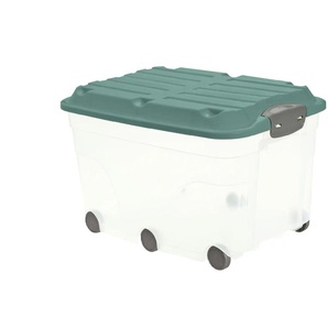 Rollbox mit Deckel Aufbewahrungsbox - grün - Kunststoff - 40 cm - 37 cm | Möbel Kraft
