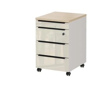 Rollcontainer  Arlau ¦ beige ¦ Maße (cm): B: 42 H: 63 T: 60.0