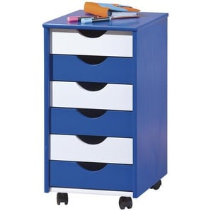 Rollcontainer - blau - Materialmix - 35 cm - 65 cm - 40 cm | Möbel Kraft