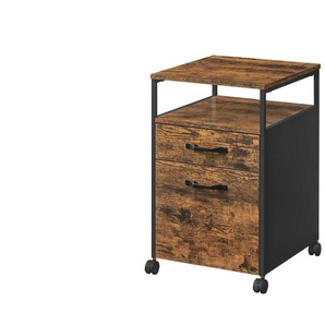 Rollcontainer - braun - Materialmix - 42 cm - 66,5 cm | Möbel Kraft