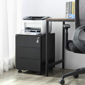 Rollcontainer Le Cros 39 x 55 x 45cm Schwarz