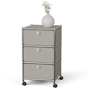 Rollcontainer Metall »CN3« mit 3 Schubladen, hellgrau