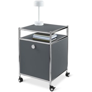 Rollcontainer Metall »CN3« mit Klappe, grau