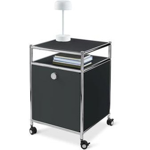 Rollcontainer Metall »CN3« mit Klappe, schwarz