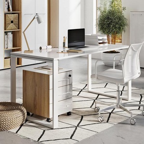 Rollcontainer »Monteria« - silber - Holz -