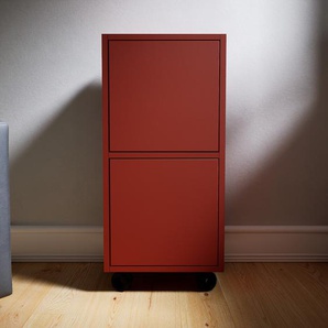 Rollcontainer Terrakotta - Moderner Rollcontainer: Türen in Terrakotta - 41 x 87 x 34 cm, konfigurierbar