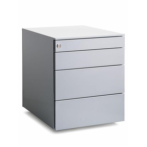 Rollcontainer Universal dieffebi aluminiumfarben silber, Designer Dieffebi Spa, 50.5x42x53.3 cm