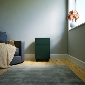 Rollcontainer Waldgrün - Rollcontainer: Schubladen in Waldgrün & Türen in Waldgrün - 41 x 68 x 34 cm, konfigurierbar