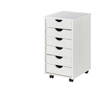 Rollcontainer - weiß - Materialmix - 35 cm - 65 cm - cm 40,0 | Möbel Kraft
