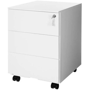 Rollcontainer - weiß - Materialmix - 39 cm - 53,8 cm | Möbel Kraft