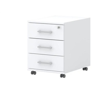 Rollcontainer - weiß - Materialmix - 42,5 cm - 55 cm - cm 50,0 | Möbel Kraft
