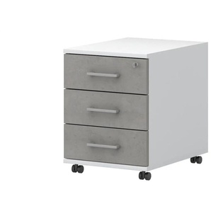 Rollcontainer - weiß - Materialmix - 42,5 cm - 55 cm - cm 50,0 | Möbel Kraft