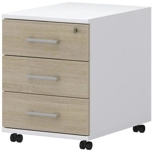 Rollcontainer - weiß - Materialmix - 42,5 cm - 55 cm - cm 50,0 | Möbel Kraft
