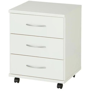 Rollcontainer - weiß - Materialmix - 46 cm - 58 cm - cm 40,0 | Möbel Kraft