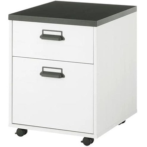 Rollcontainer - weiß - Materialmix - 47 cm - 60 cm - cm 51,0 | Möbel Kraft