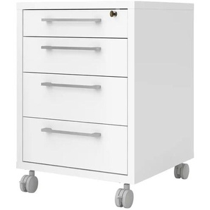 Rollcontainer - weiß - Materialmix - 48,2 cm - 68,2 cm - cm 49,1 | Möbel Kraft