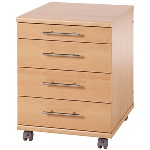 Rollcontainer Yacolt 42 x 57 x 50cm Braun/Buche Dekor