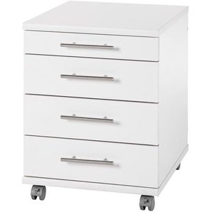 Rollcontainer Yacolt 42 x 57 x 50cm Weiß/Weiß