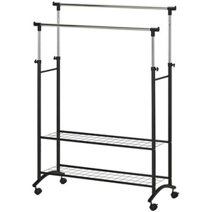 Rollgarderobe  Annabell ¦ schwarz ¦ Kunststoff,Metall ¦ Maße (cm): B: 100 H: 120 T: 43.0