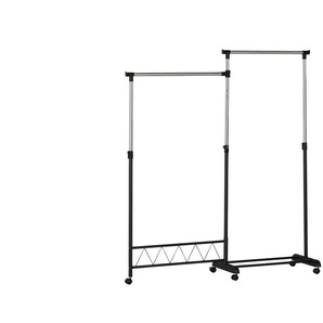 Rollgarderobe Moia | schwarz | Metallrohr,Kunststoff | 80 cm | 110 cm | cm 44,0 |