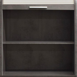 Rollladenschrank MÄUSBACHER Big System Office Schränke Gr. B/H/T: 69 cm x 86 cm x 44 cm, weiß (graphit, weiß) Büroschrank Aktenschränke Breite 69 cm