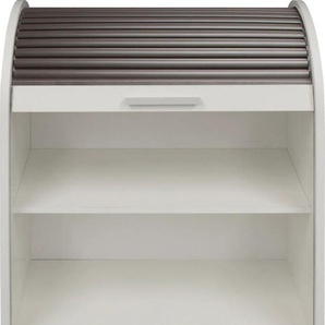 Rollladenschrank MÄUSBACHER Big System Office Schränke Gr. B/H/T: 69 cm x 86 cm x 44 cm, weiß (weiß matt lack, graphit) Büroschrank Aktenschränke